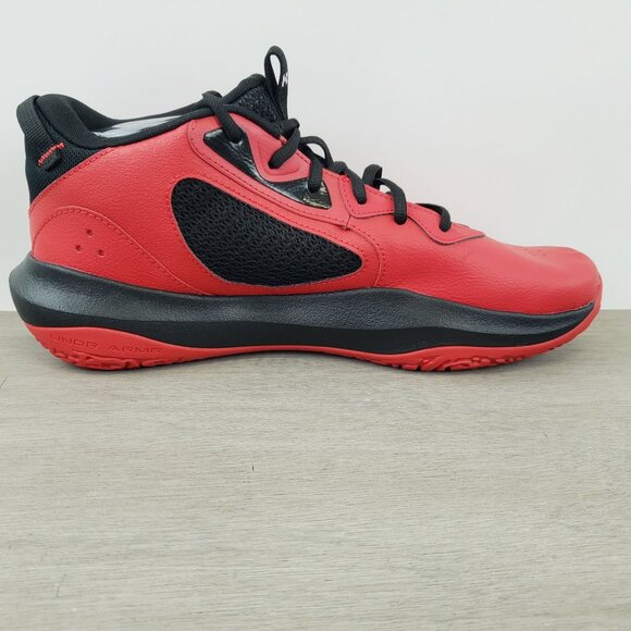 Under Armour UA Lockdown 6 Basketball Sneakers Red Black Men's Shoes 11.5 NWOB - Picture 8 of 9